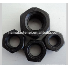 DIN934 black heavy hexagon Nut, trhick and black hexagon nut, black hex nut